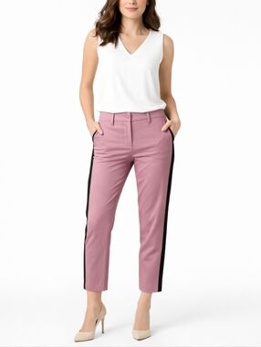 NWT Wildfang Mauve & Black Empower Colorblock Slim Crop Pant Sz 4